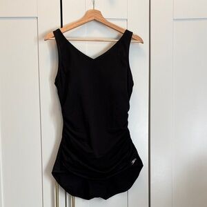 Black Speedo One Piece Swimsuit